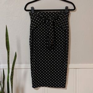 Anthropologie Bailey44 Black White Polka Dot Skirt